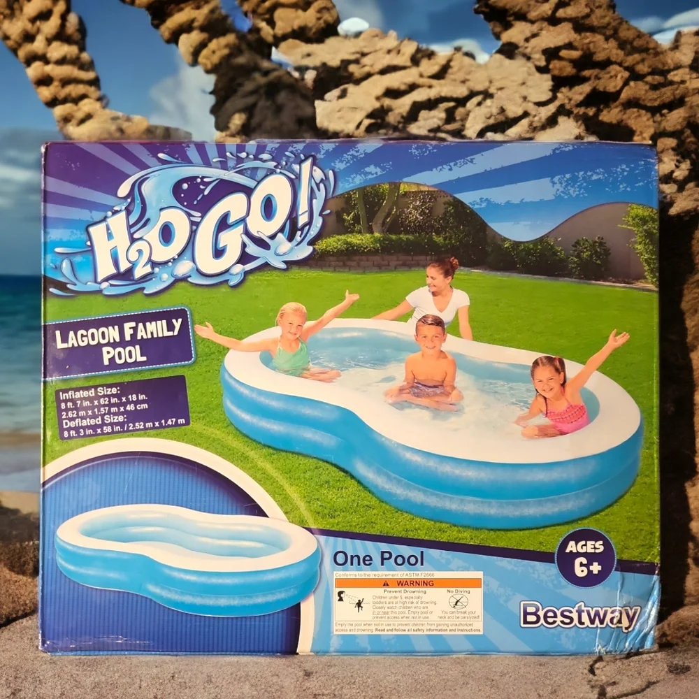 1 NWT H2o Go Lagoon Family Pool 144 Gal Bestway Kid's 6+